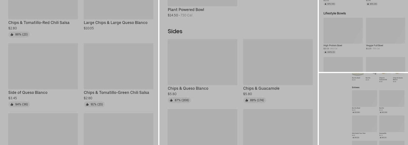 Chipotle Mexican Grill Menu