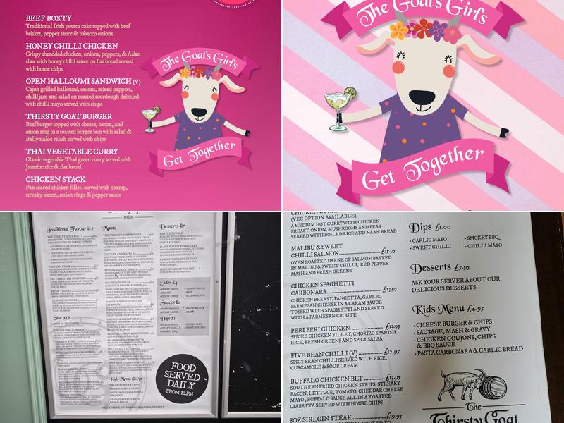 The Thirsty Goat Belfast Menu