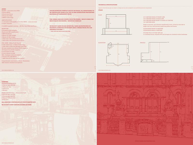 The Belfast Empire Music Hall Menu