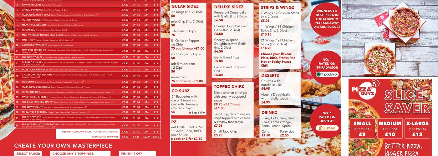 Pizza Guyz Menu