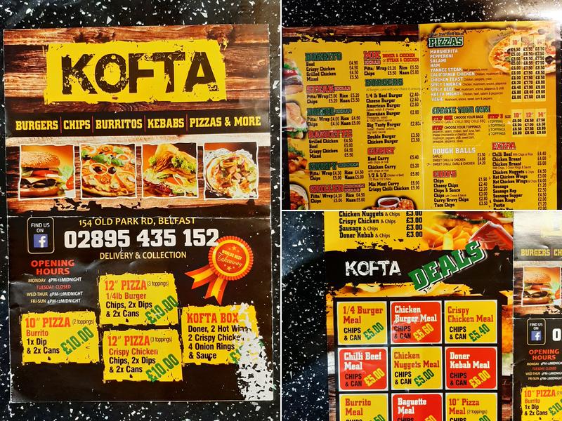 Kofta Menu
