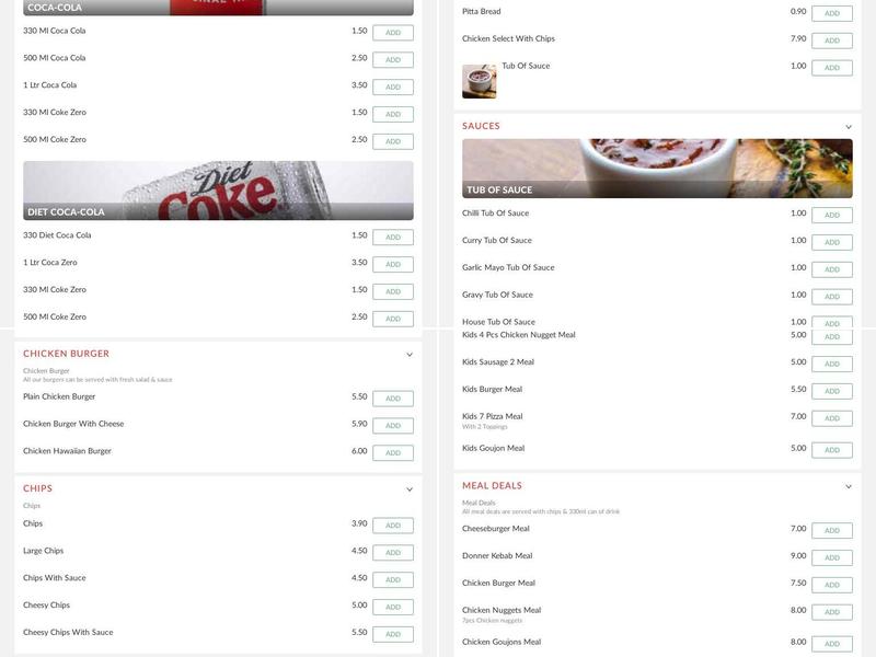 Istanbul Kebab & Pizza Menu