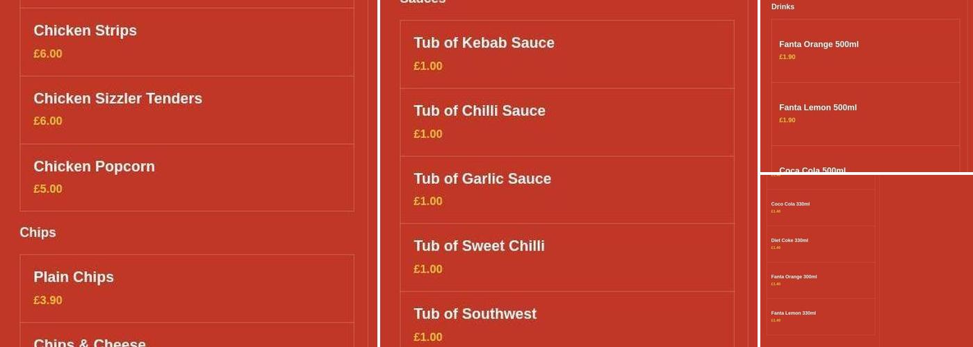 Kebab House Menu