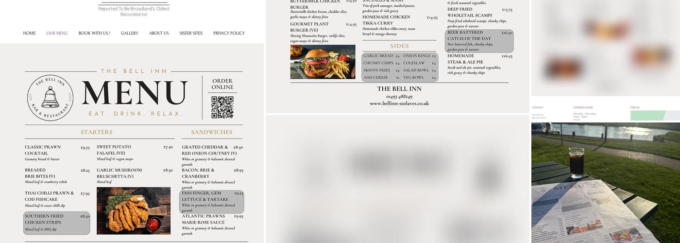 Bell Inn St Olaves Menu