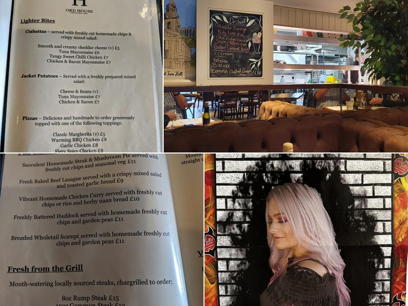 Ord House Lounge Bar & Grill Menu