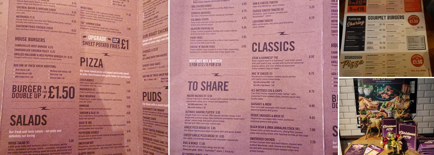 The Green Dragon Menu