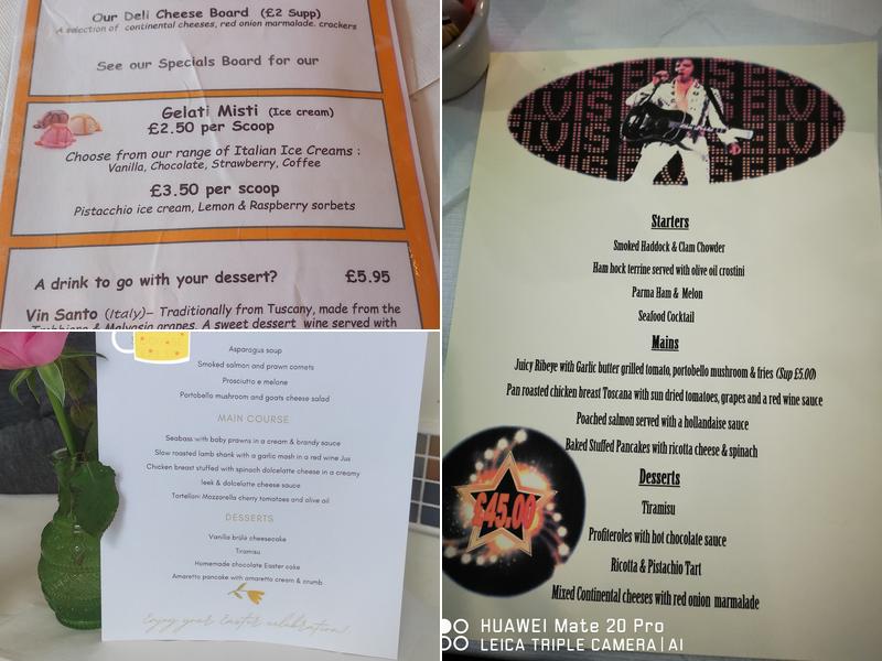 Trattoria Italiana Menu