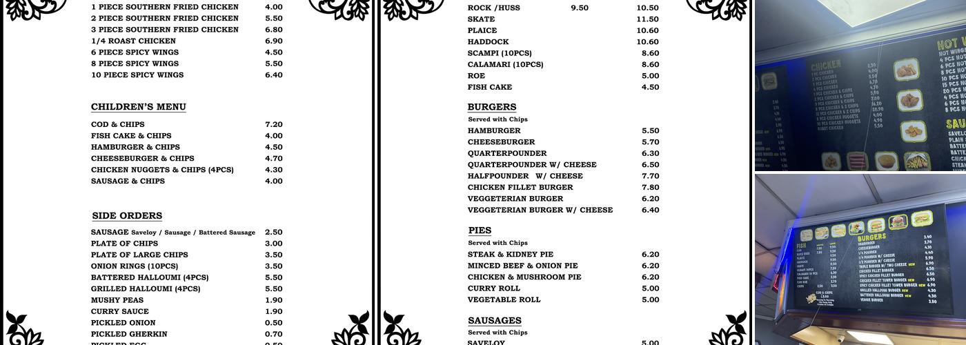 The Master Fryer Bexley Menu