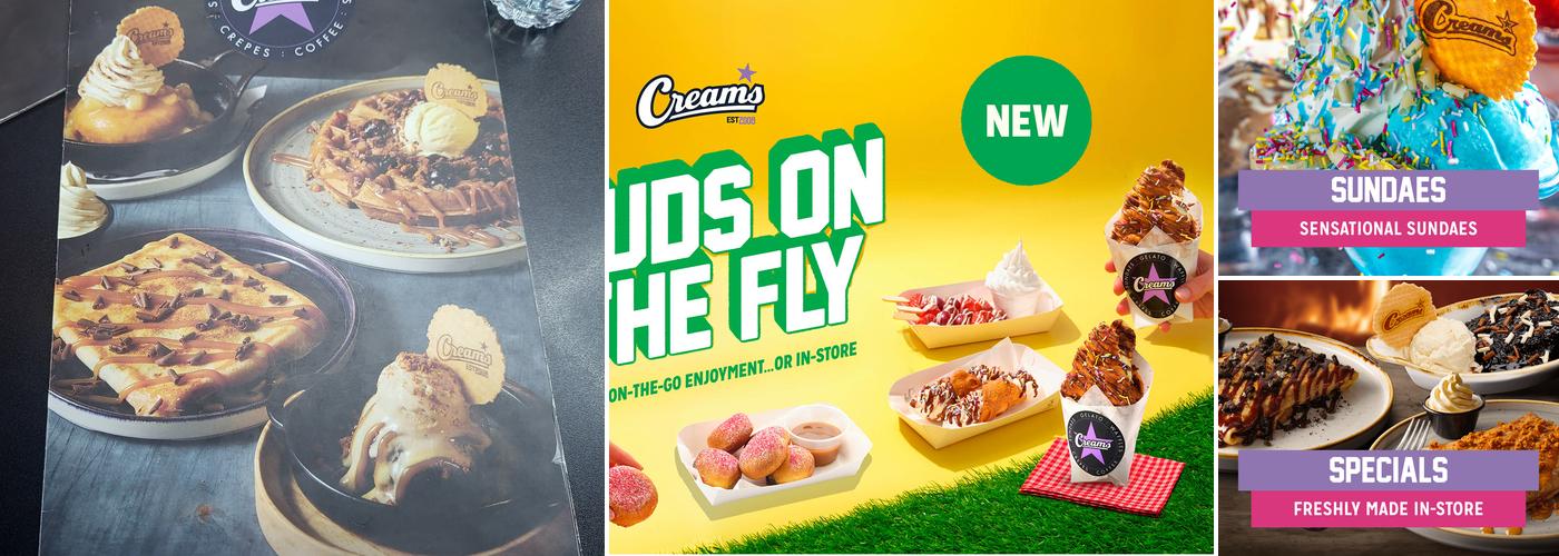 Creams Cafe Bexleyheath Menu