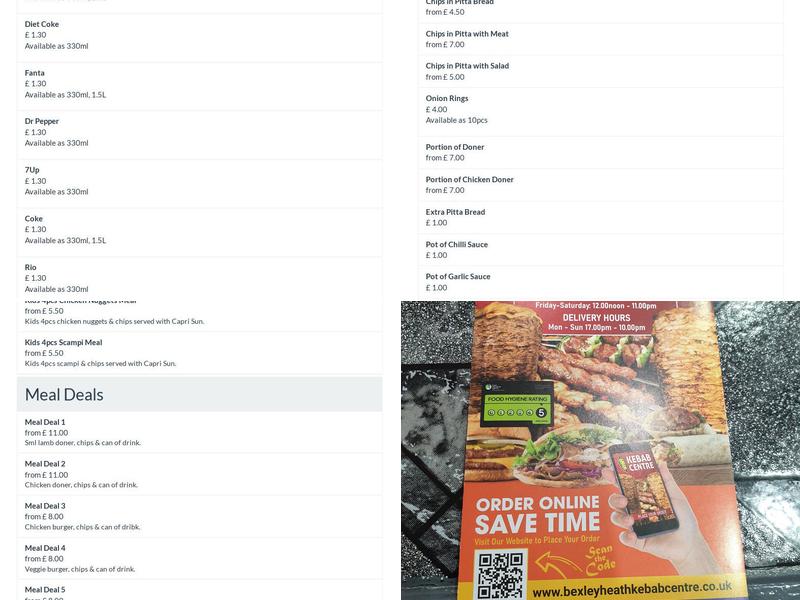 Kebab Centre Menu