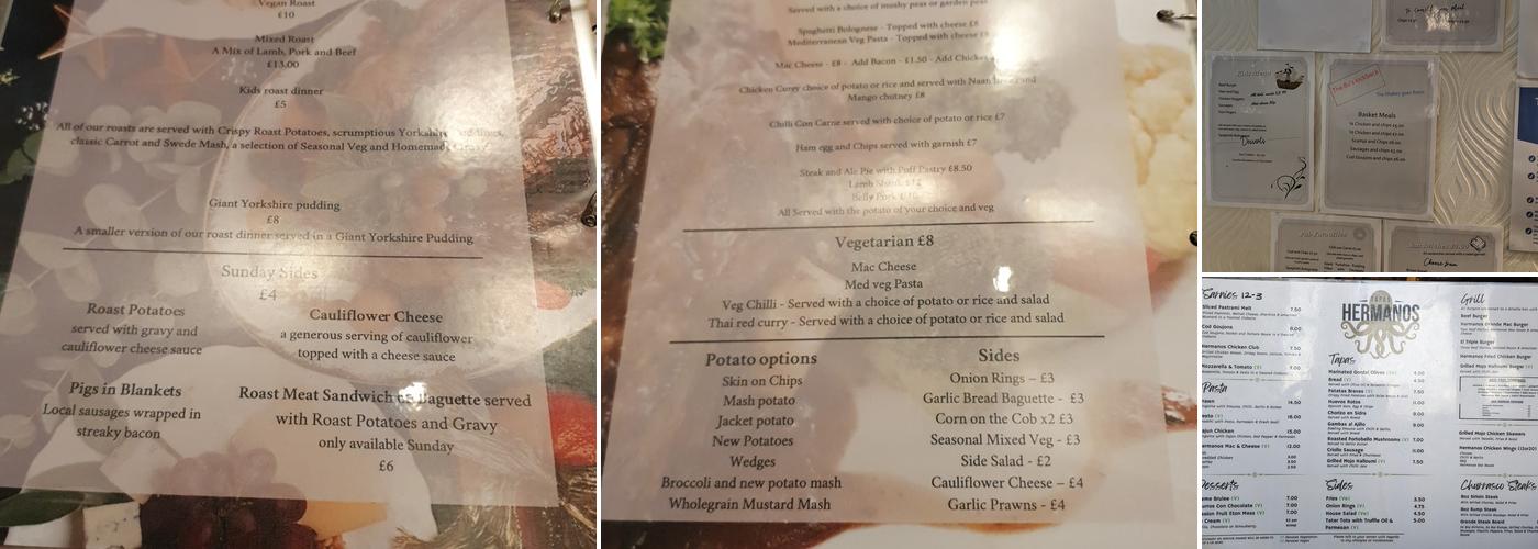 The Shakespeare Pub and Kitchen Menu