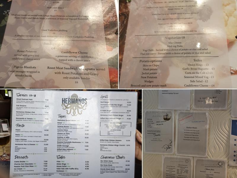 The Shakespeare Pub and Kitchen Menu
