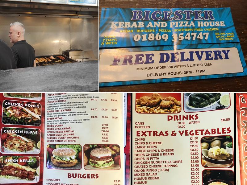 Bicester Kebab & Pizza House Menu