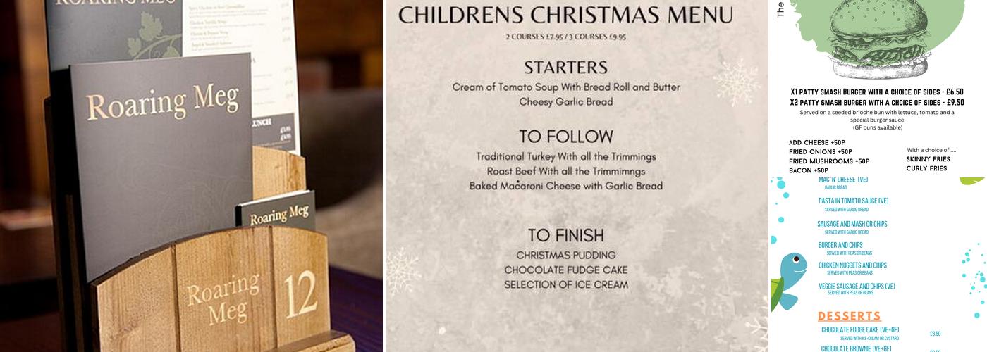 Roaring Meg Menu