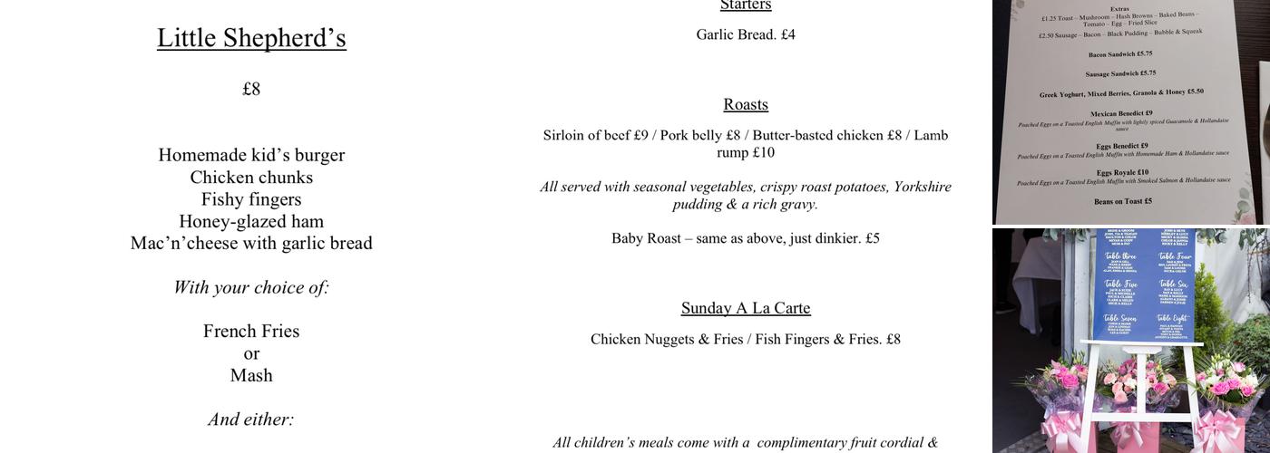 The Shepherd and Dog Menu