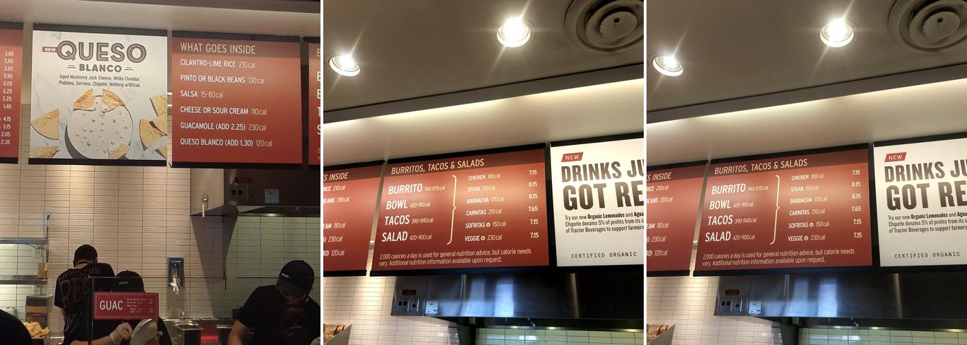 Chipotle Mexican Grill Menu