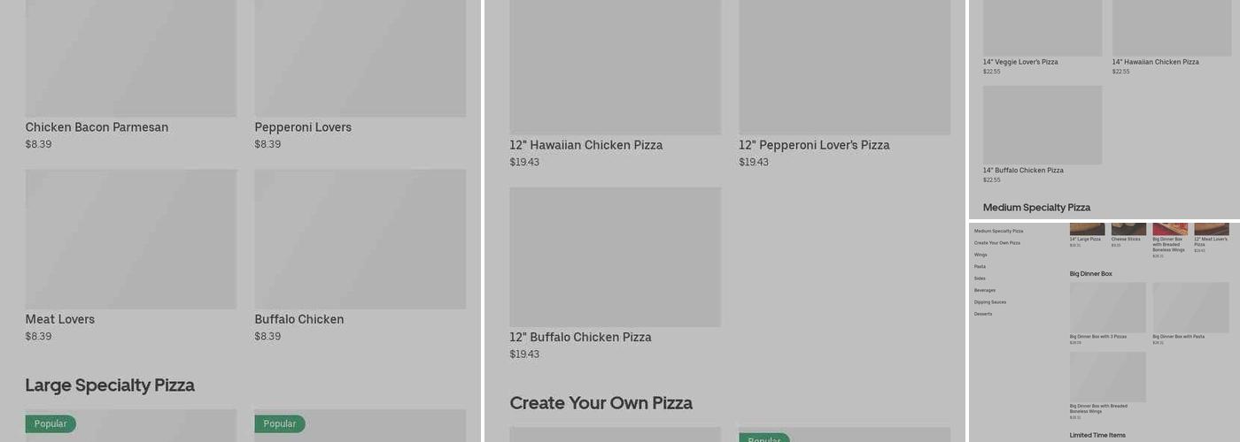Pizza Hut Menu