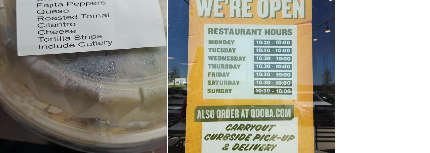 QDOBA Mexican Eats Menu