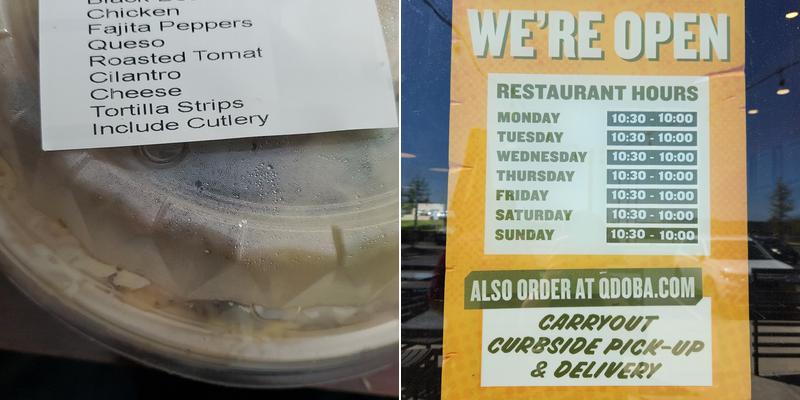 QDOBA Mexican Eats Menu