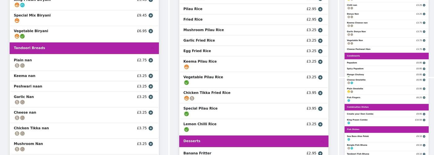 Purple Flamez Menu