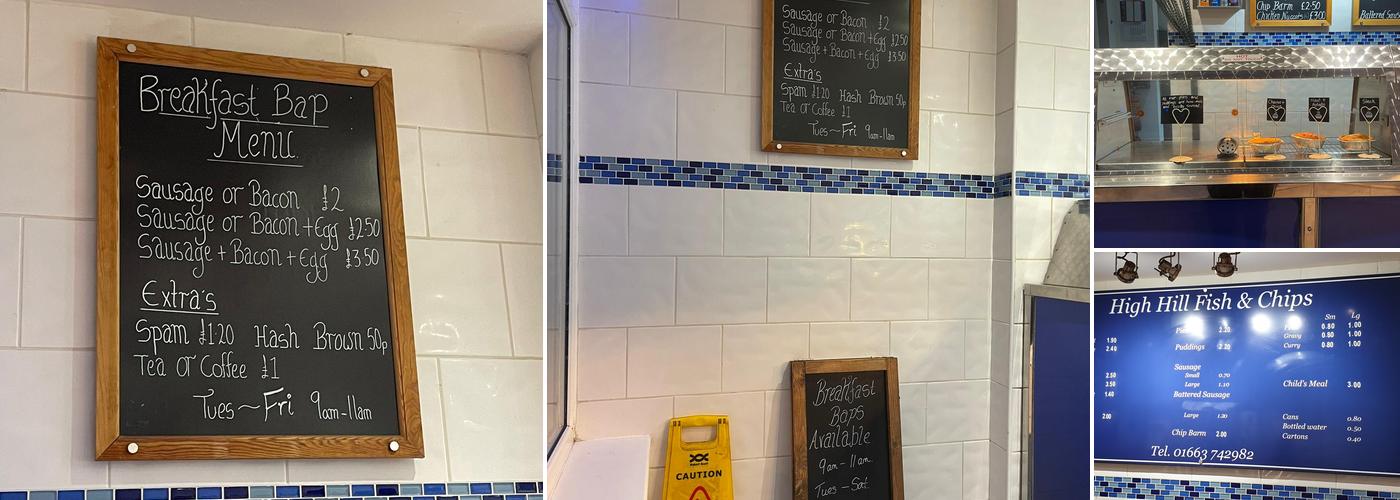 High Hill Fish & Chips Menu