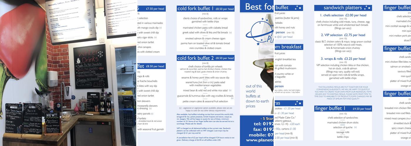 The Planet Coffee Menu