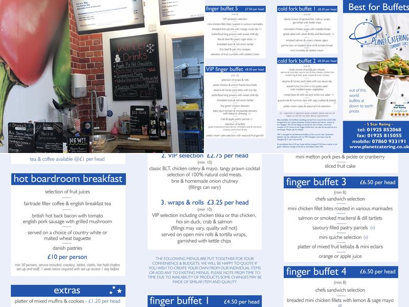 The Planet Coffee Menu