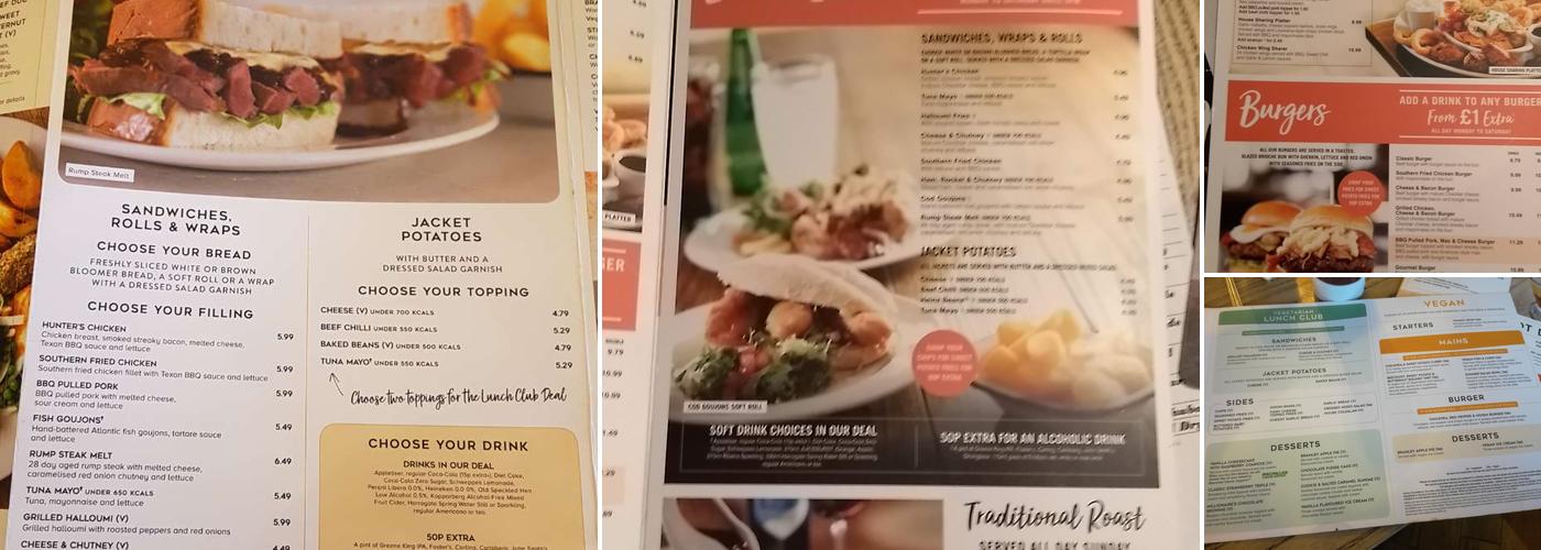 Caernarvon Castle Menu