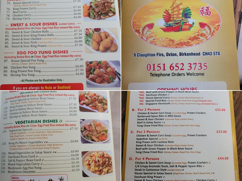 Mayflower Chinese Takeaway Menu