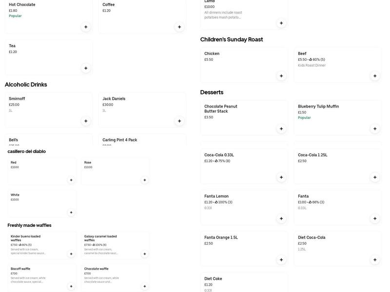 Truly Scrumptious Menu