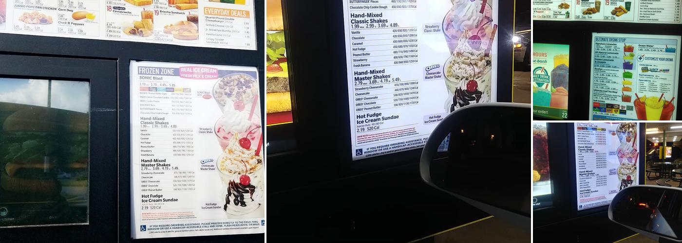 Sonic Drive-In Menu