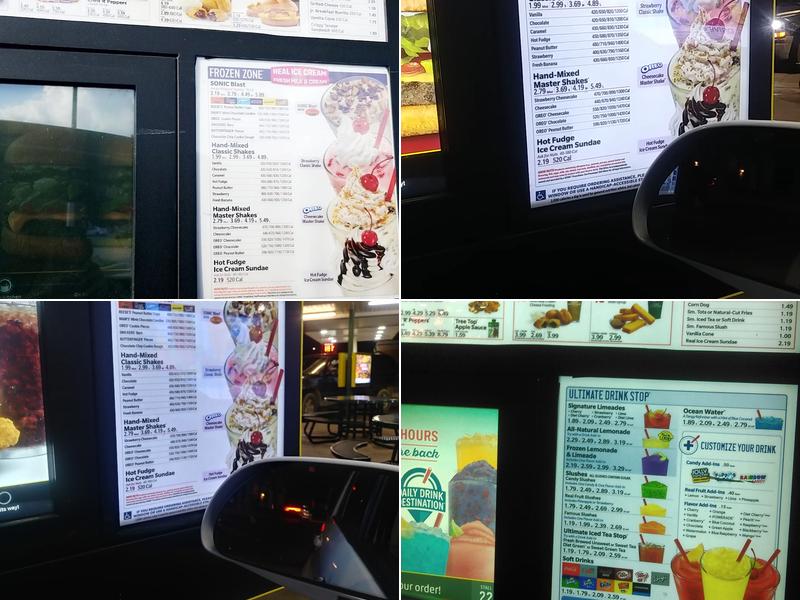 Sonic Drive-In Menu