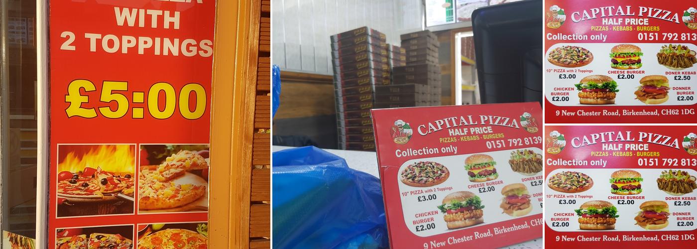 The Capital Pizza Menu