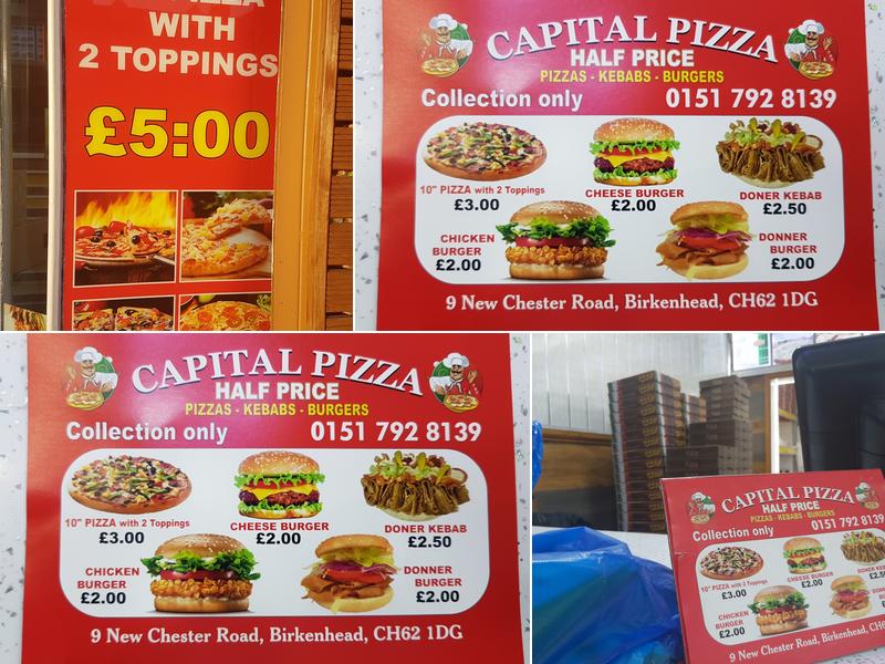 The Capital Pizza Menu