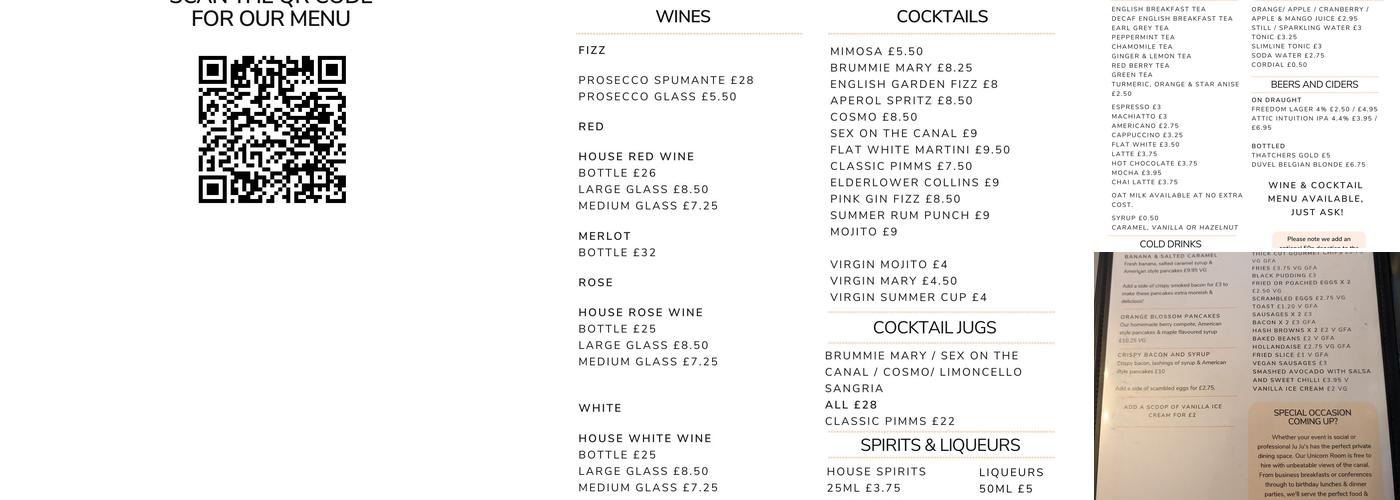 Ju Ju's Cafe Birmingham Menu