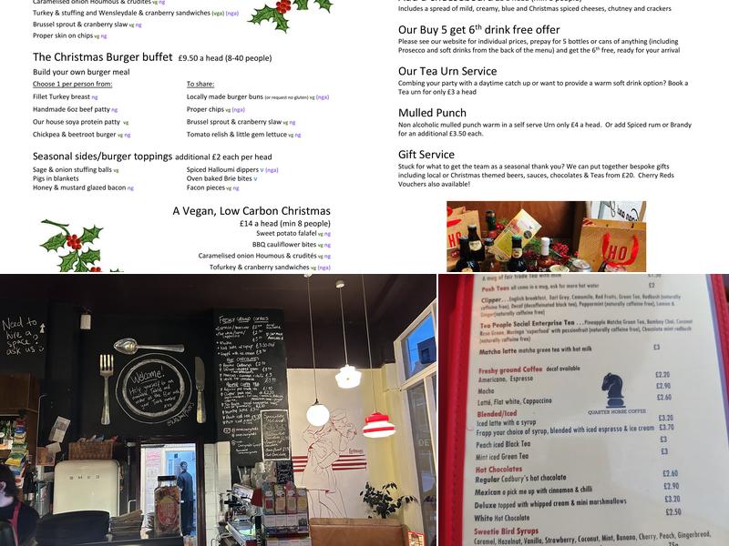 Cherry Red's Cafe Bar Menu