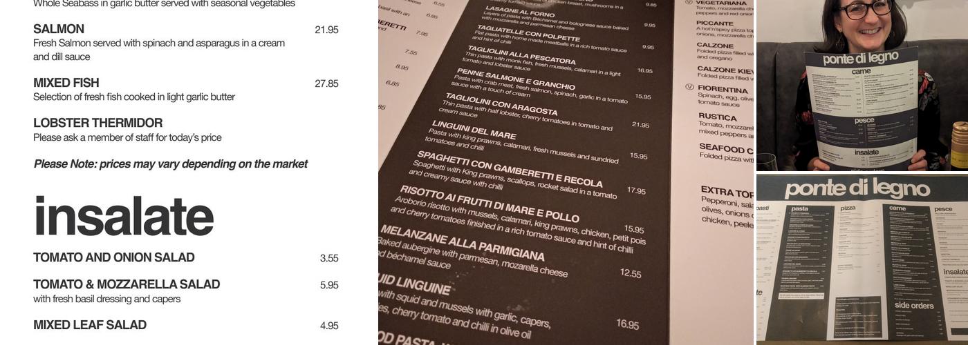 Ponte Di Legno Menu