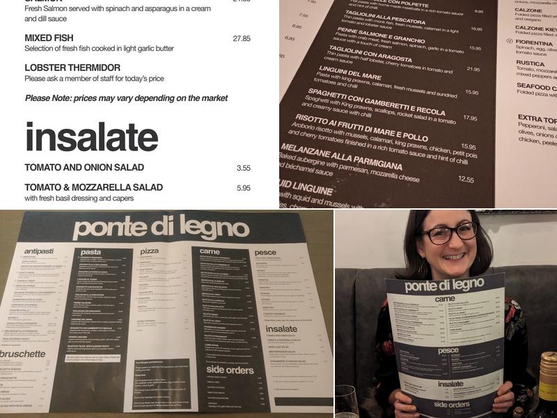 Ponte Di Legno Menu