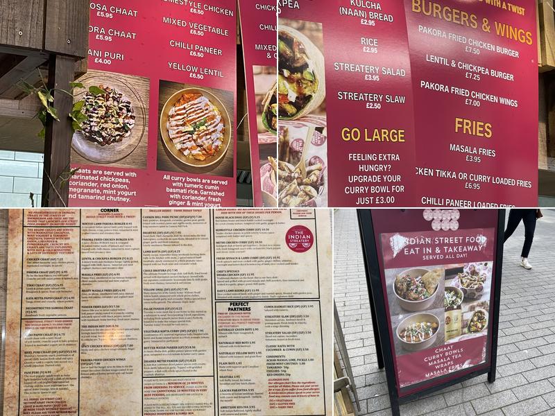 The Indian Streatery Menu