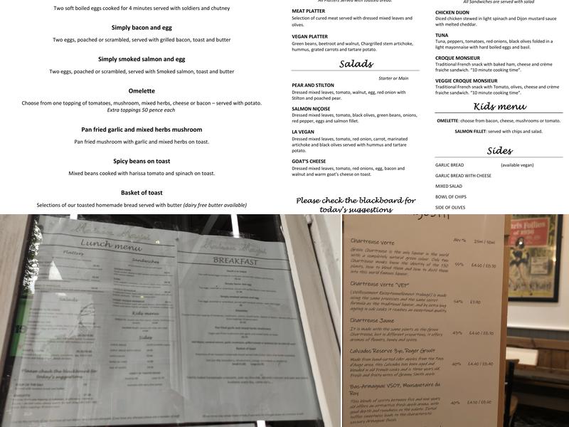 Maison Mayci Menu