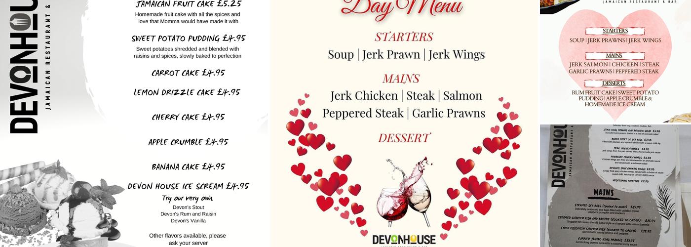 Devon House Jamaican Restaurant & Bar Menu
