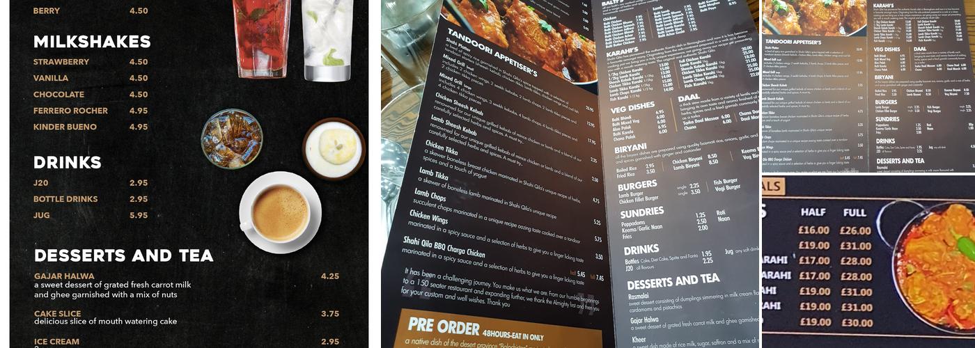 Shahi Qila Lahori Karahi and Steakhouse Menu