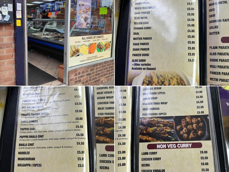 Punjabi sweets and curry house ltd Menu