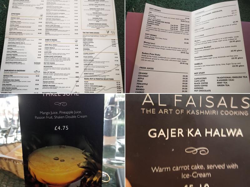 Al Faisals Menu