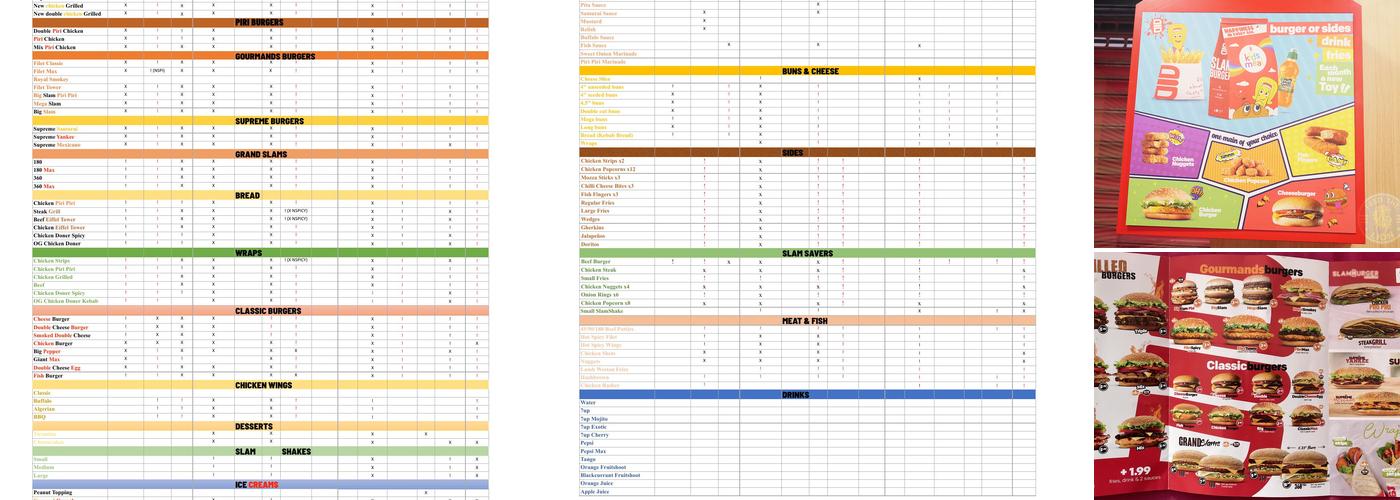 SLAMBURGER® Ladypool Rd Menu