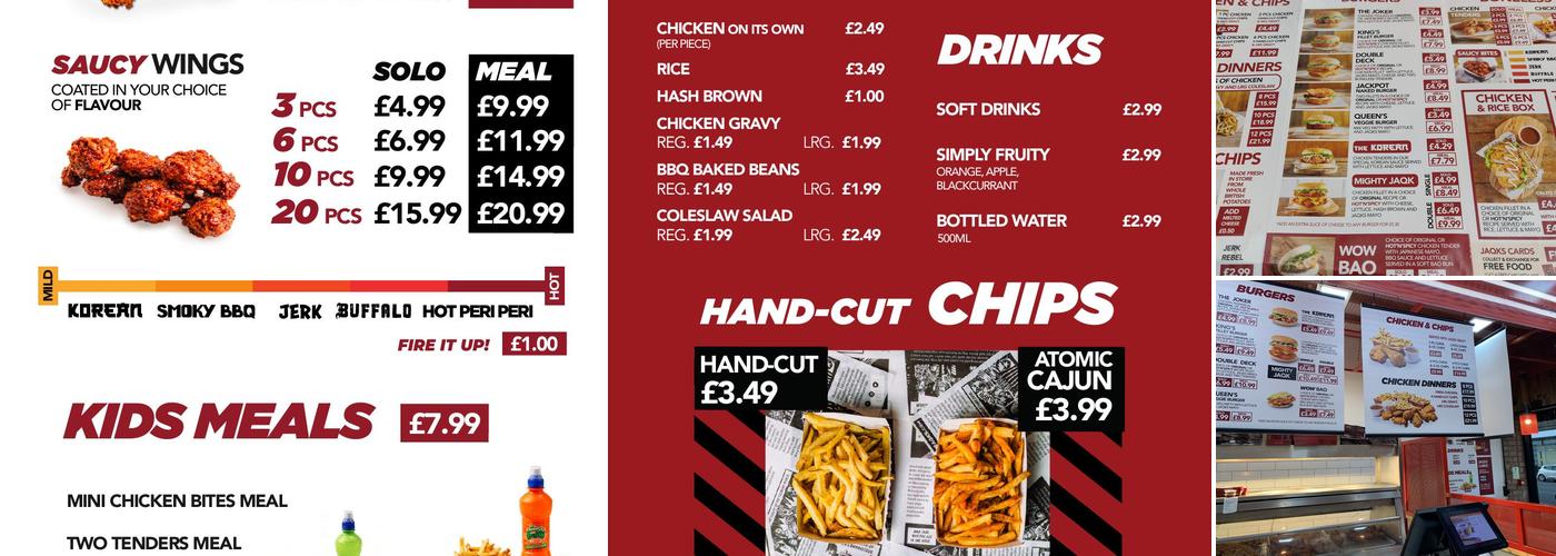 JAQKS Chicken + Chips (Moseley) Menu