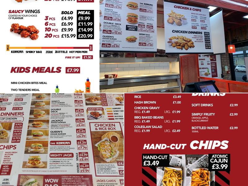 JAQKS Chicken + Chips (Moseley) Menu