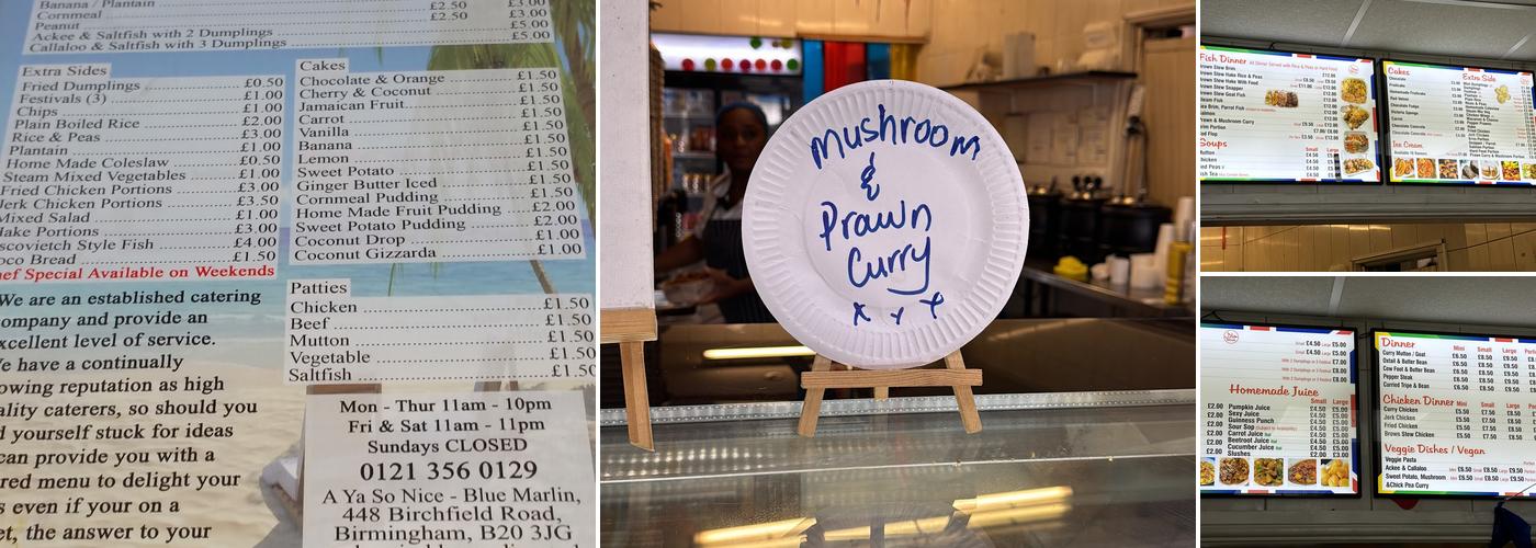 Blue Marlin Perry Barr Menu