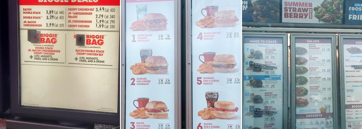 Wendy's Menu