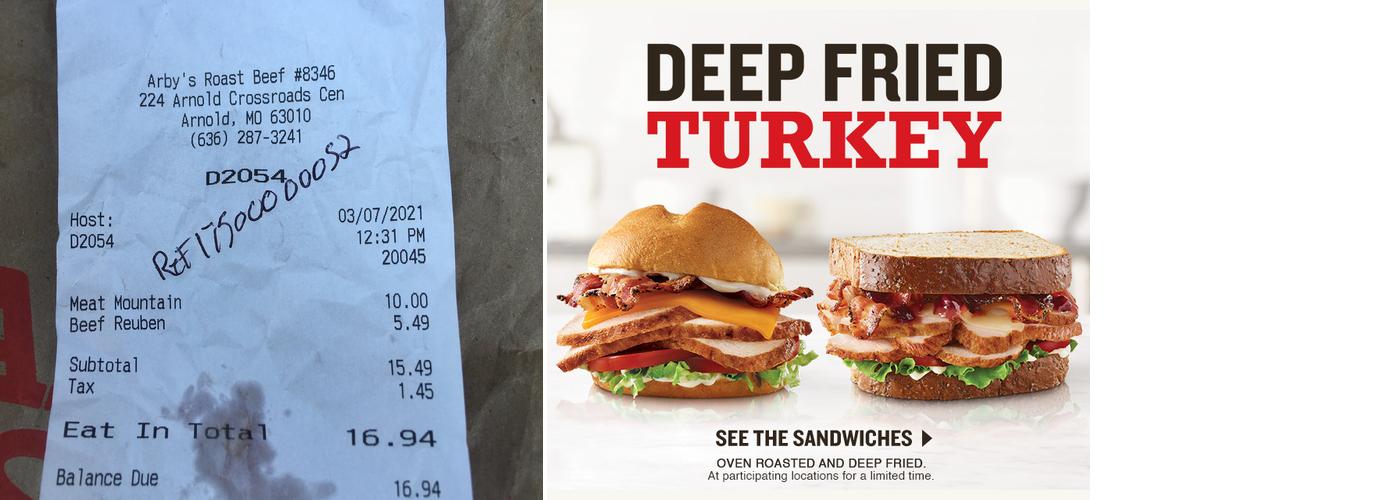 Arby's Menu